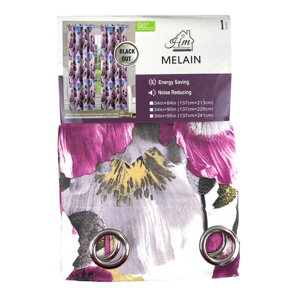 Cortina Home Desing Melain Blackout con Aros 54" x 90" - Morado