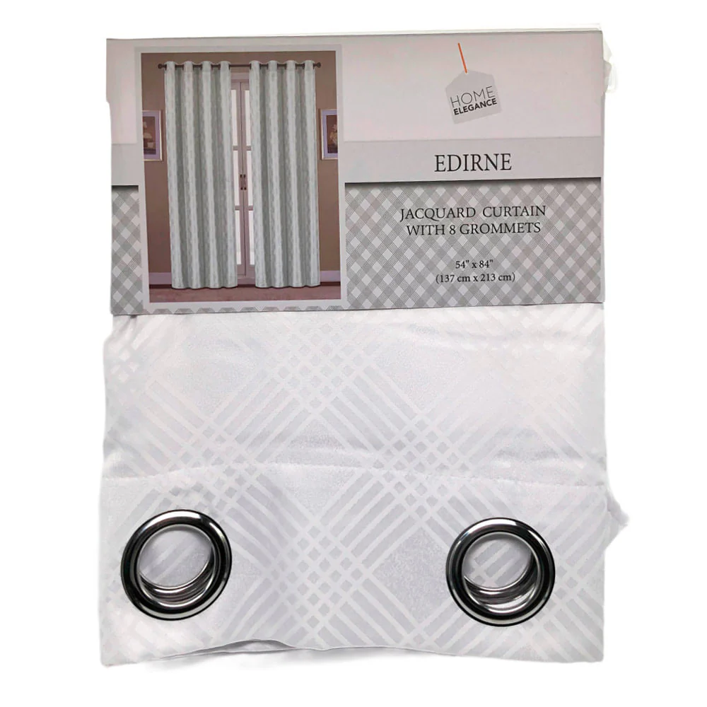 Cortina Home Elegance Edirne Con Aros 54" x 84" - Blanco