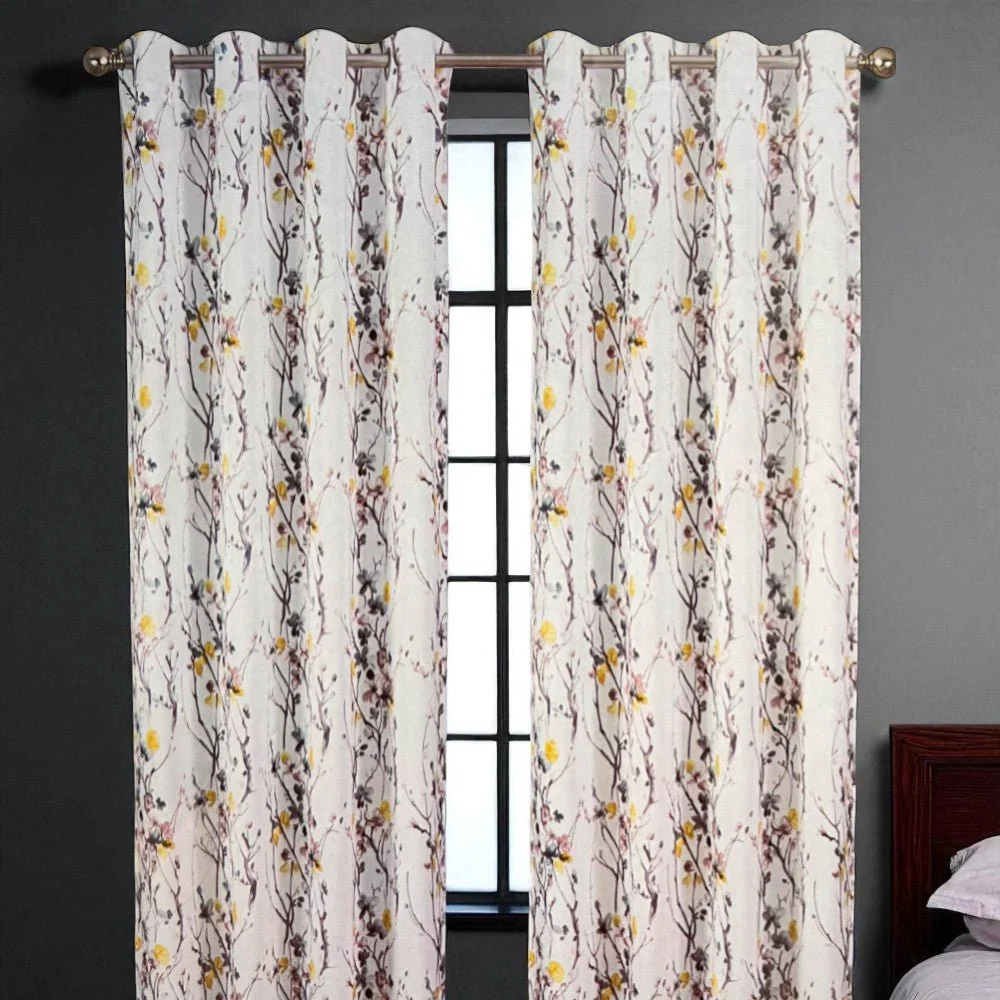 Cortina Kayla Yellow 52” X 90” Blackout C/Aros Home Elegance