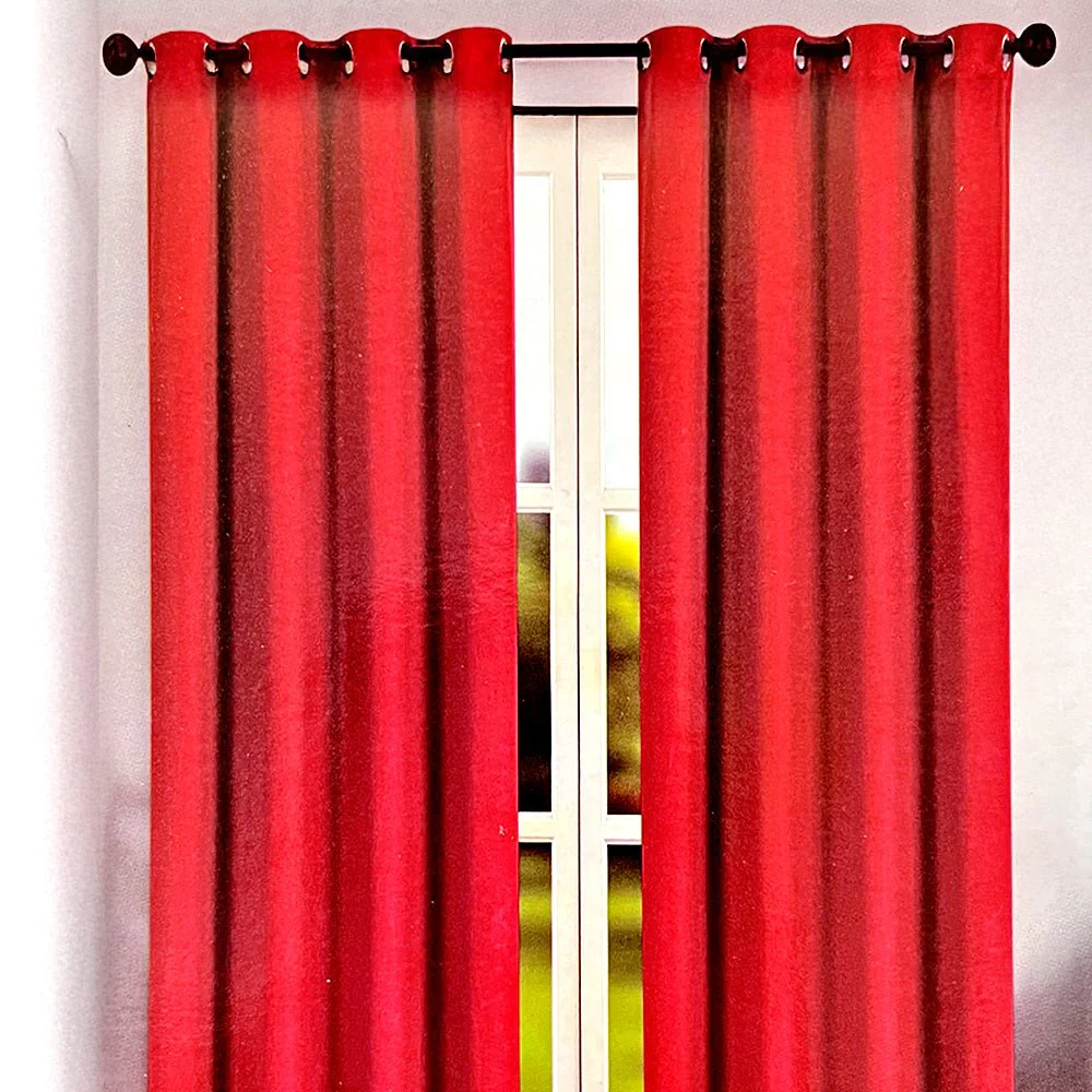 Cortina Leslie 54" x 90" Blackout Burgundy / Home Elegance - Image 2