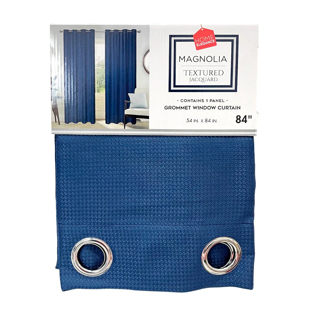 Cortina Magnolia 54" x 84" Jacquard Azul Navy / Home Elegance