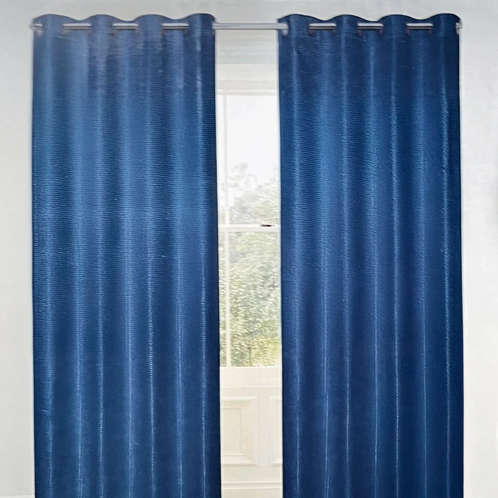 Cortina Magnolia 54" x 84" Jacquard Azul Navy / Home Elegance - Image 2