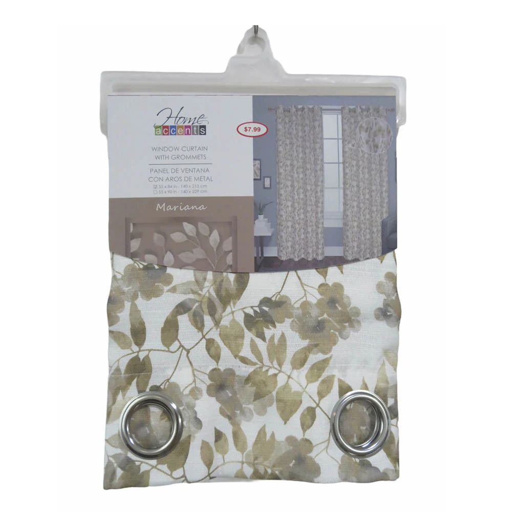 Cortina Mariana Home Elegance 55" x 84" - Verde oliva