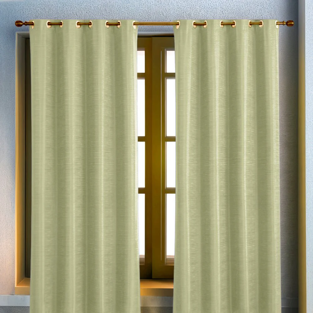 Cortina Merida Home Elegance / Sage con Aros – 54" x 84"