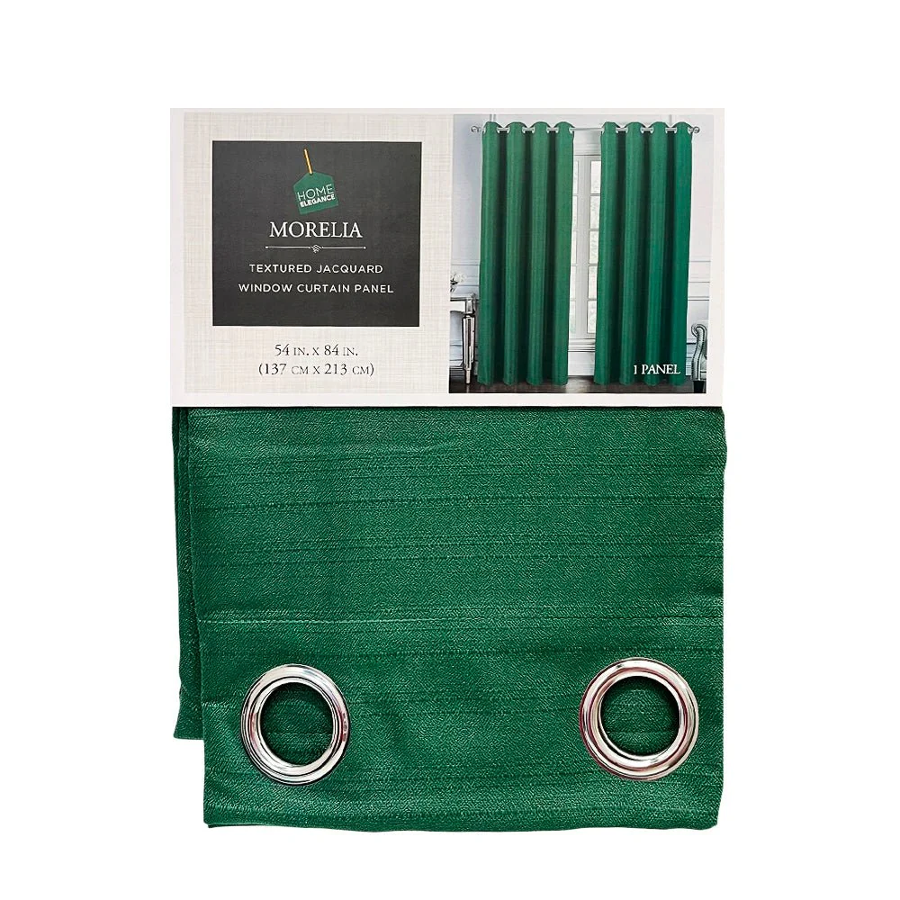 Cortina Morelia Home Elegance / Verde con Aros – 54" x 84"