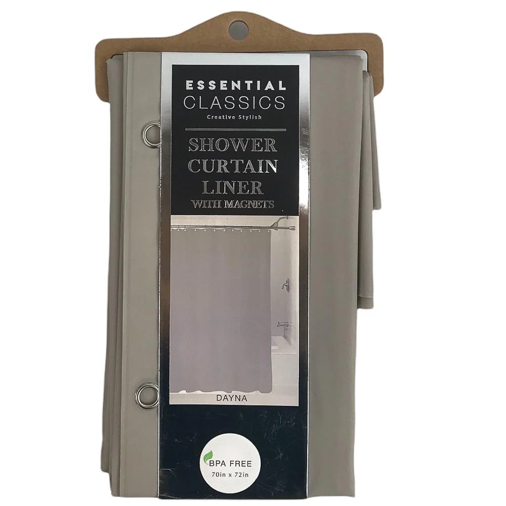 Cortina Para Baño 3D Estex Essential Classic Peva de 70" x 72" - Beige Oscuro