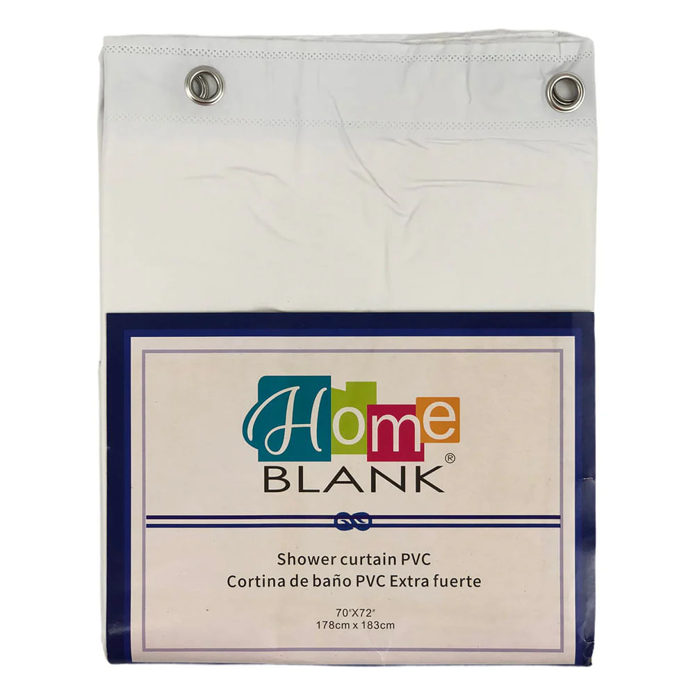 Cortina Para Baño Crystal Bath de Peva 70" x 72" - Blanco