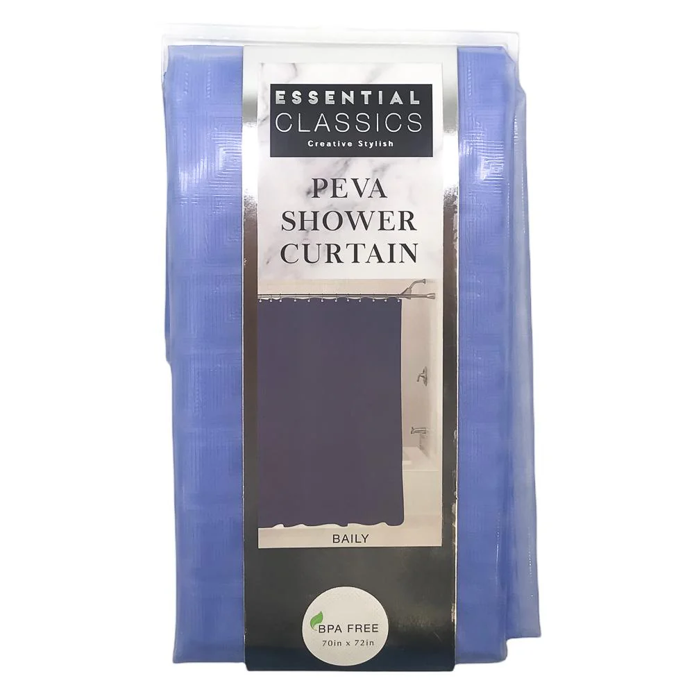 Cortina Para Baño Estex Essential Classics Peva de 70" x 72" - Azul Marino