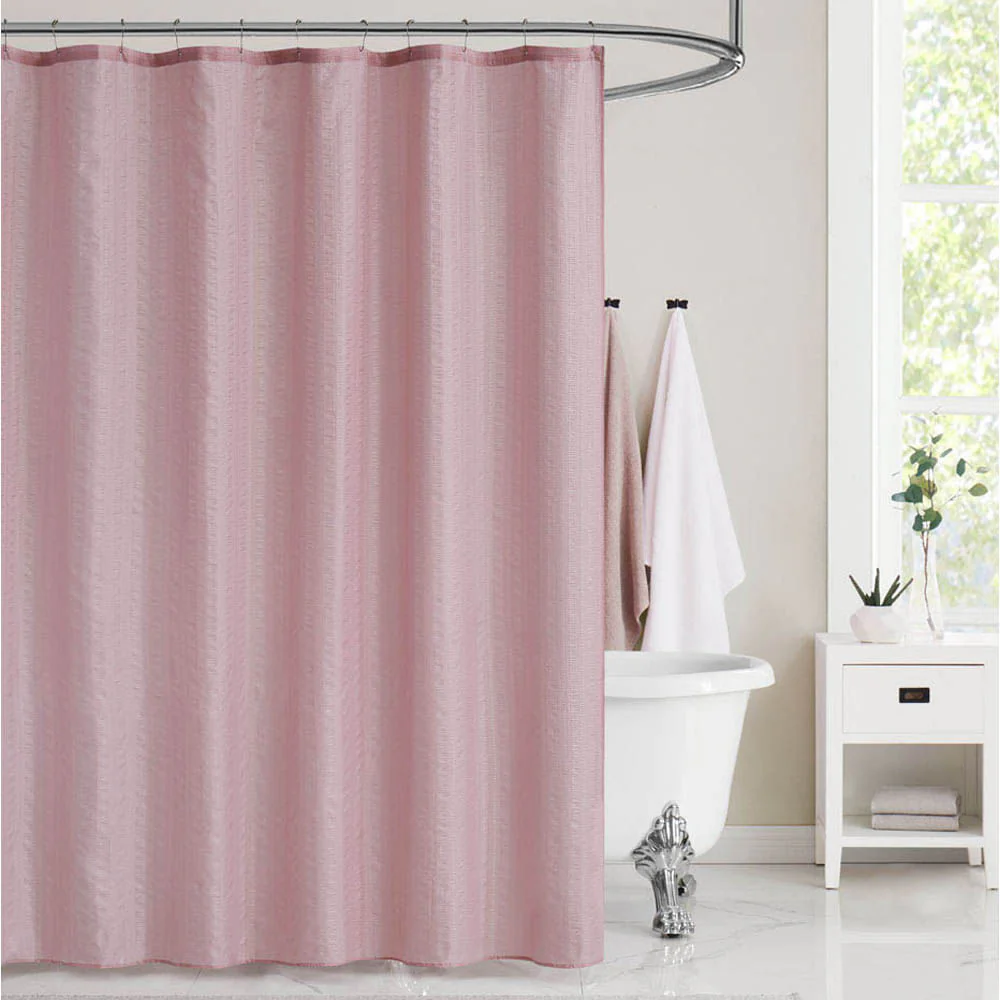 Cortina Para Baño Rt Designer Salinas 70" x 72" 13 Piezas - Rosa claro