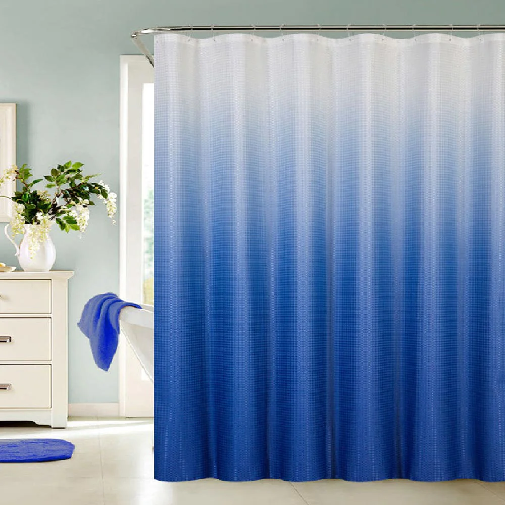 Cortina Para Baño Tela Ombre 70" x 72" - Azul Marino