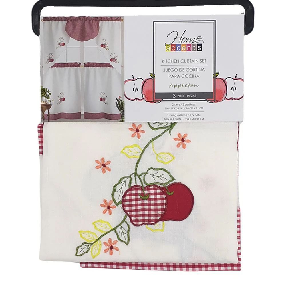 Cortina Para Cocina Home Accents de 3 Piezas
