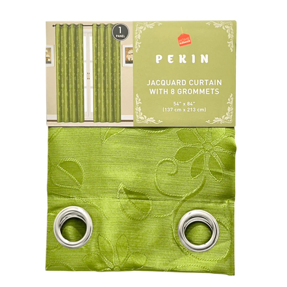 Cortina Pekin / Home Elegance / Green con Aros / 54"x84" - Image 2