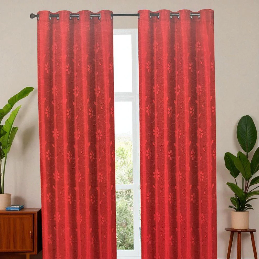 Cortina Pekin / Home Elegance / Red con Aros / 54"x84"