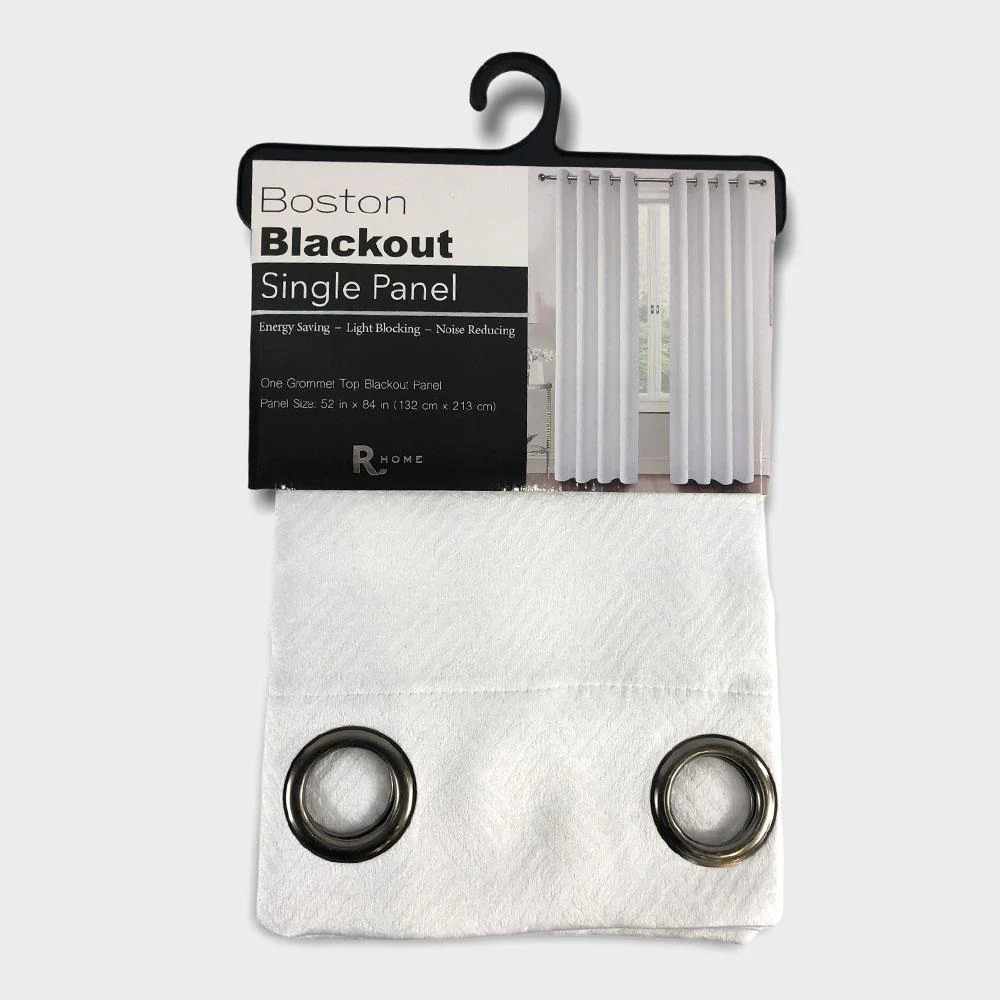 Cortina Regal Home Boston Blackout de 54" x 84" - Blanco