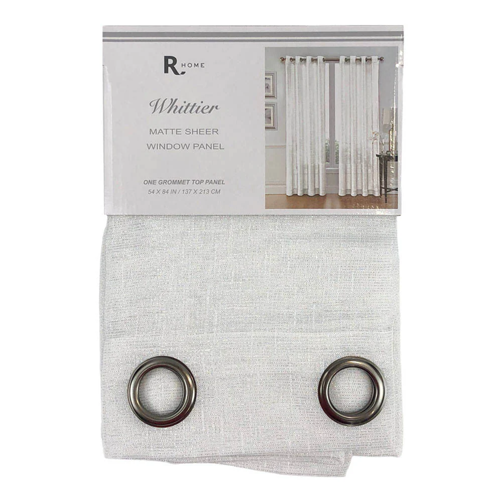 Cortina Regal Home Whittier Stripe Con Aros 52" x 84" - Blanco