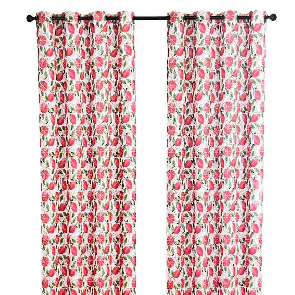 Cortina Riga Home Elegance / Roja con Aros – 54" x 84"