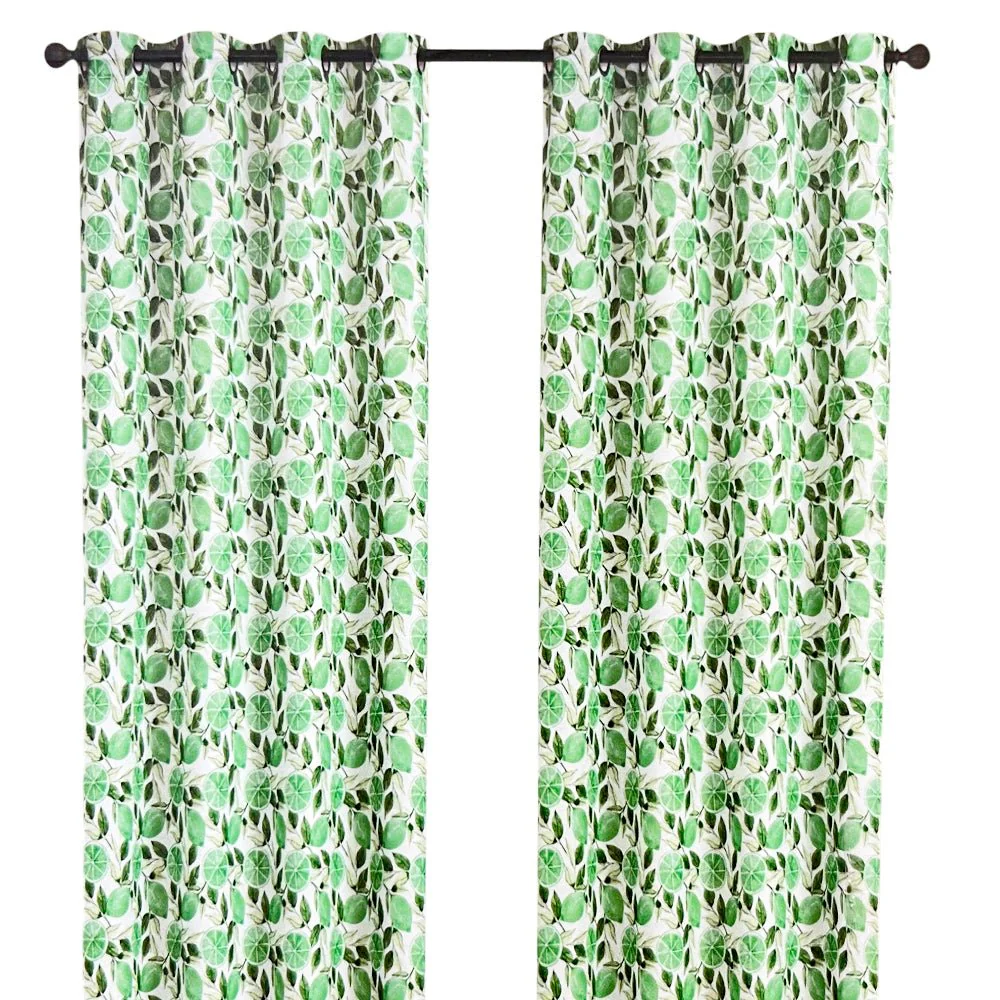 Cortina Riga Home Elegance / Verde con Aros – 54" x 84"