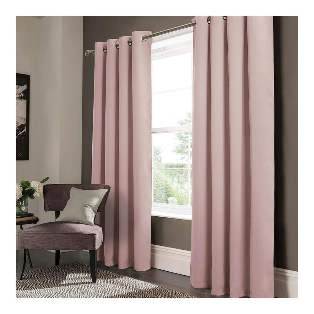 Cortina Rt Designer Anchorage Blackout Con Aros 54" x 90" - Rosa Claro
