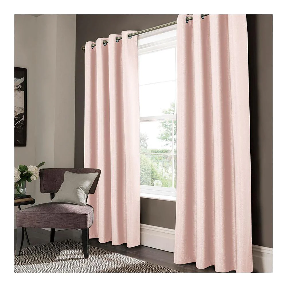 Cortina Rt Designer Lydia Blackout Con Aros 54" x 84" - Rosa Claro