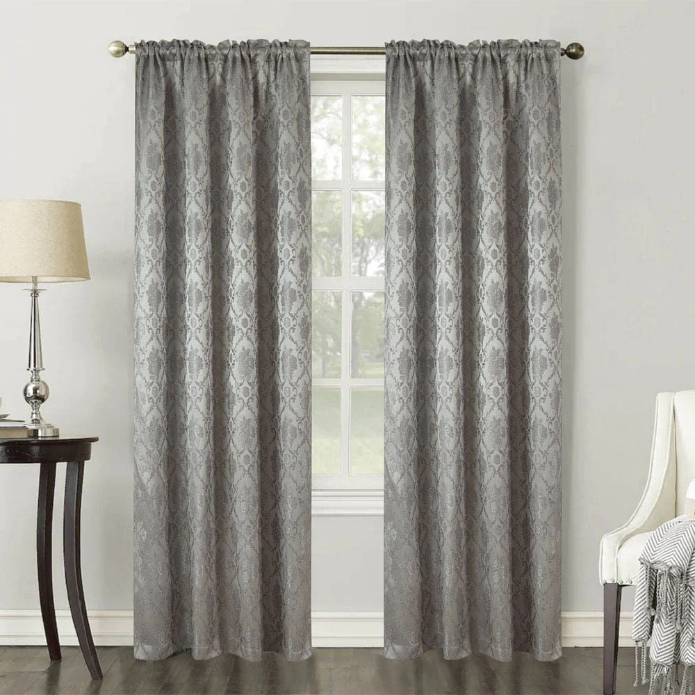 Cortina Rt Designer Veneto 54" x 84" - Gris Claro