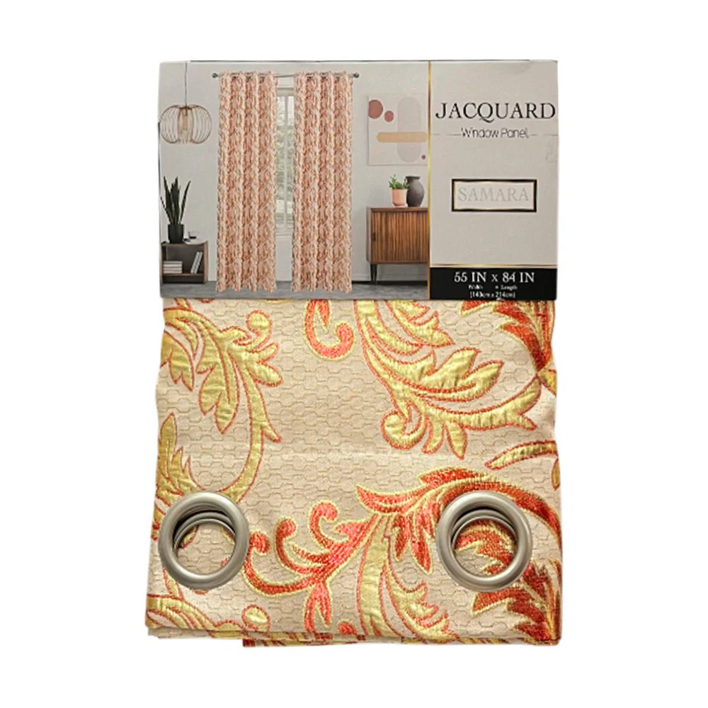 Cortina Samara 55” X 84” Jacquard Red C/Aros - Image 2