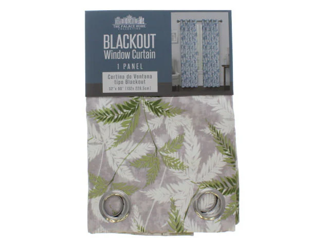 Cortina The Palace Home Blackout Estampada 52" x 90" - Verde oliva oscuro