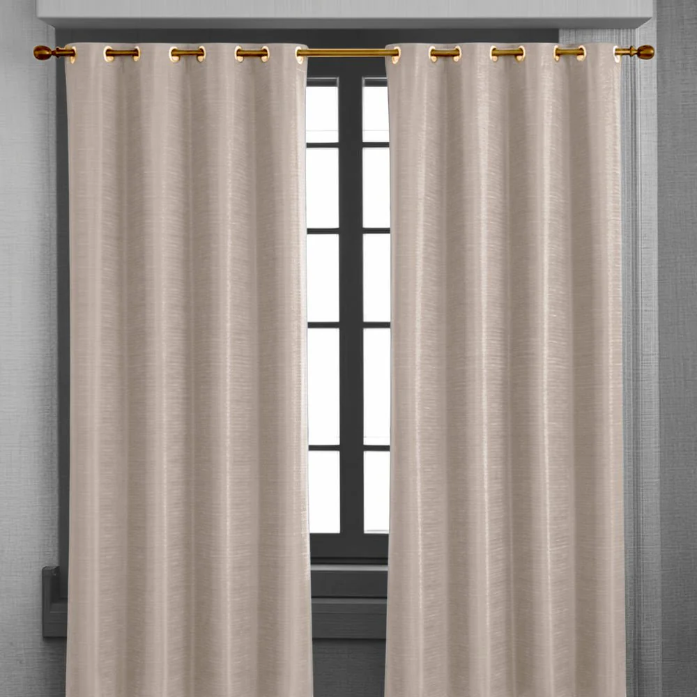 Cortina Toledo Home Elegance / Gris Claro con Aros – 54" x 84"