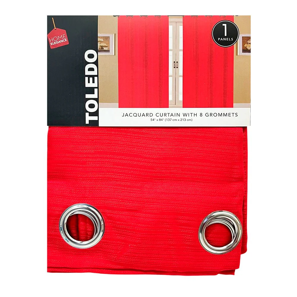 Cortina Toledo Home Elegance / Red con Aros – 54" x 84" - Image 2