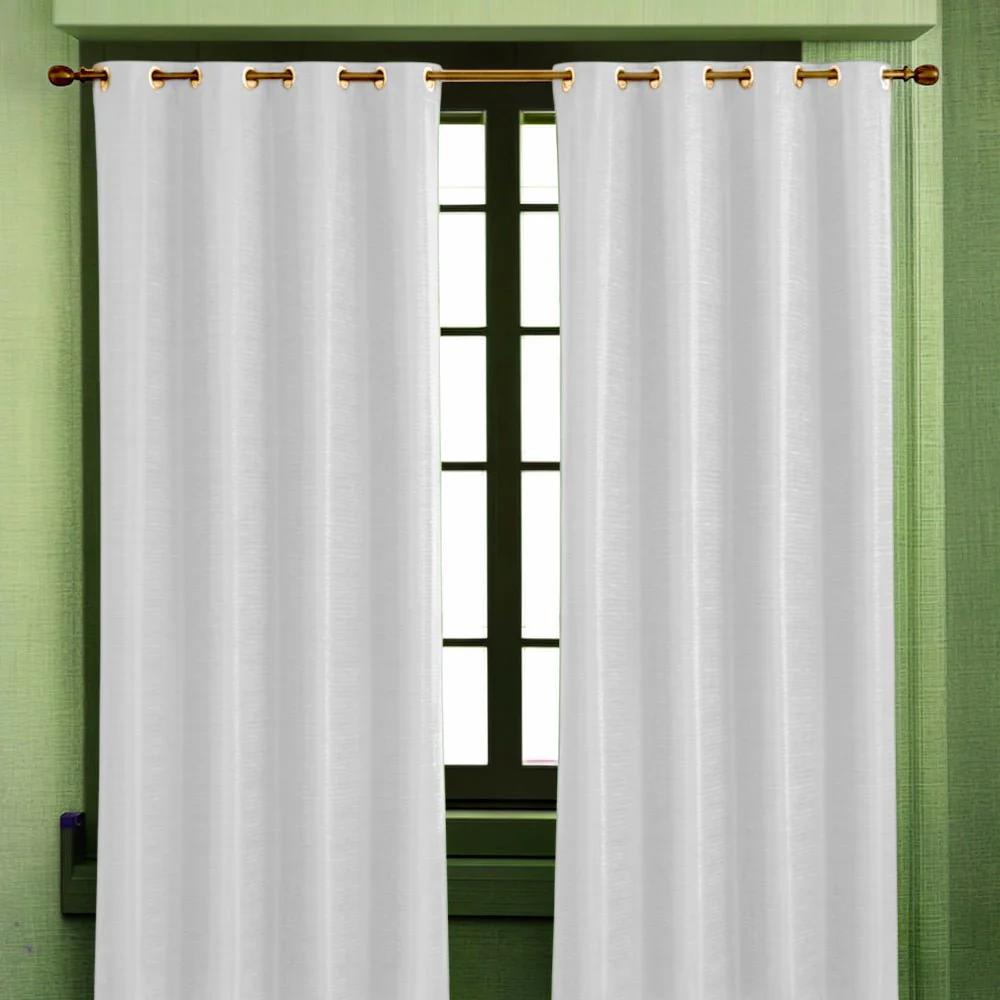 Cortina Toledo Home Elegance / White con Aros – 54" x 84"