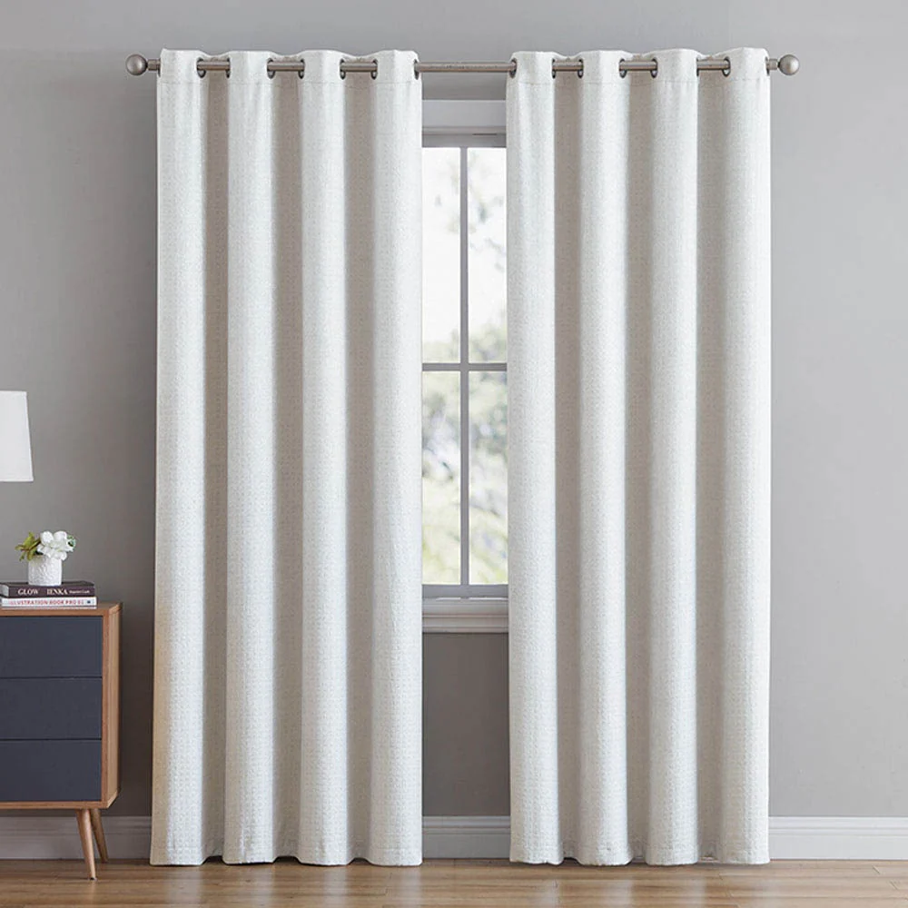 Cortina Victoria Classics Bethany Blackout Con Aros 52" x 90" - Marfil