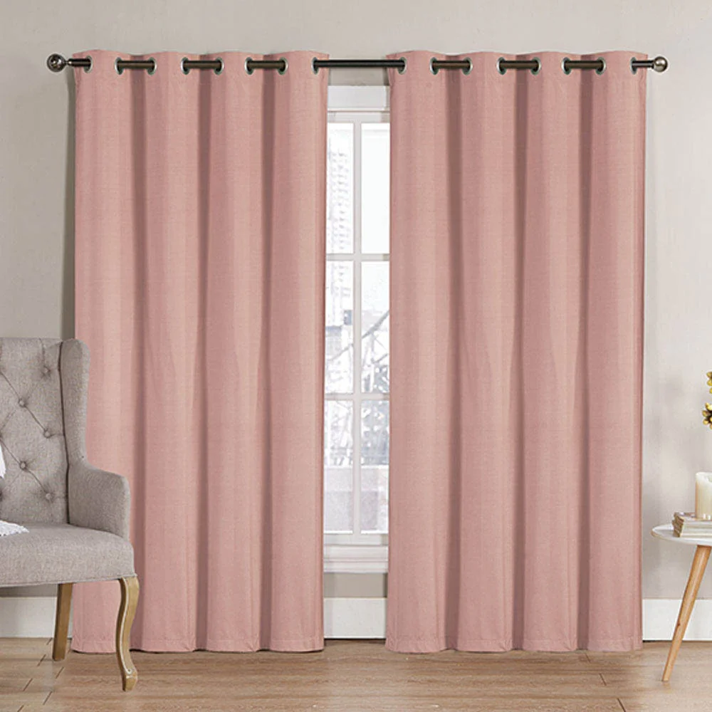Cortina Victoria Classics Neil Blackout Con Aros 52" x 90" - Durazno