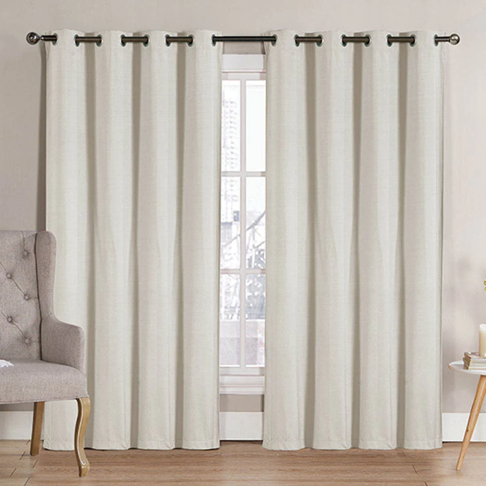 Cortina Victoria Classics Neil Blackout Con Aros 52" x 90" - Marfil