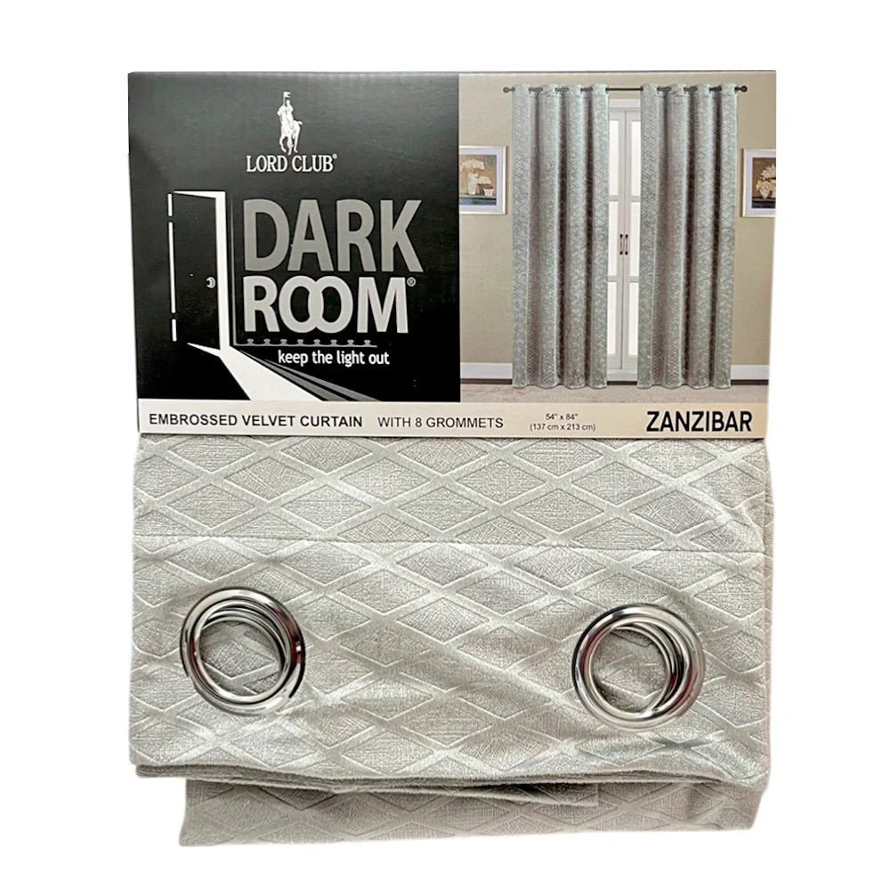 Cortina Zanzibar Lord Club / Dark Room con Aros – 54" x 84" - Image 2
