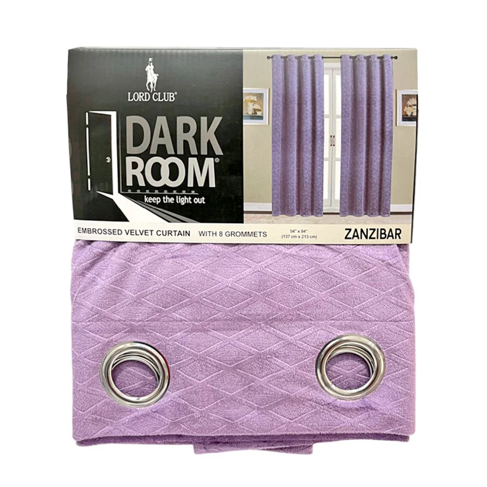 Cortina Zanzibar Lord Club / Dark Room con Aros – 54" x 84" - Image 3