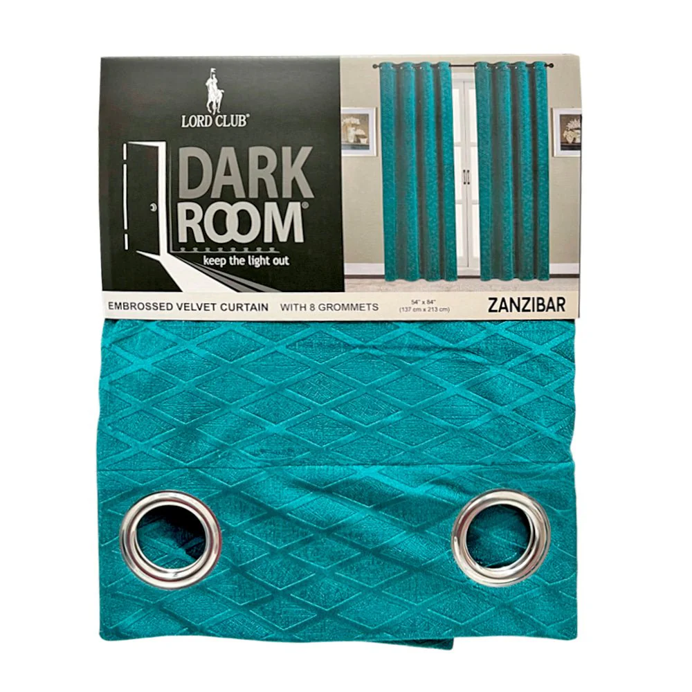 Cortina Zanzibar Lord Club / Dark Room con Aros – 54" x 84" - Image 4