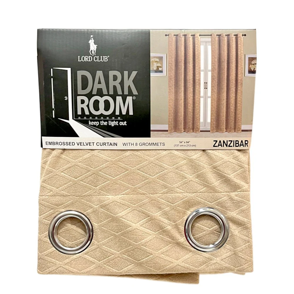 Cortina Zanzibar Lord Club / Dark Room con Aros – 54" x 84" - Image 5