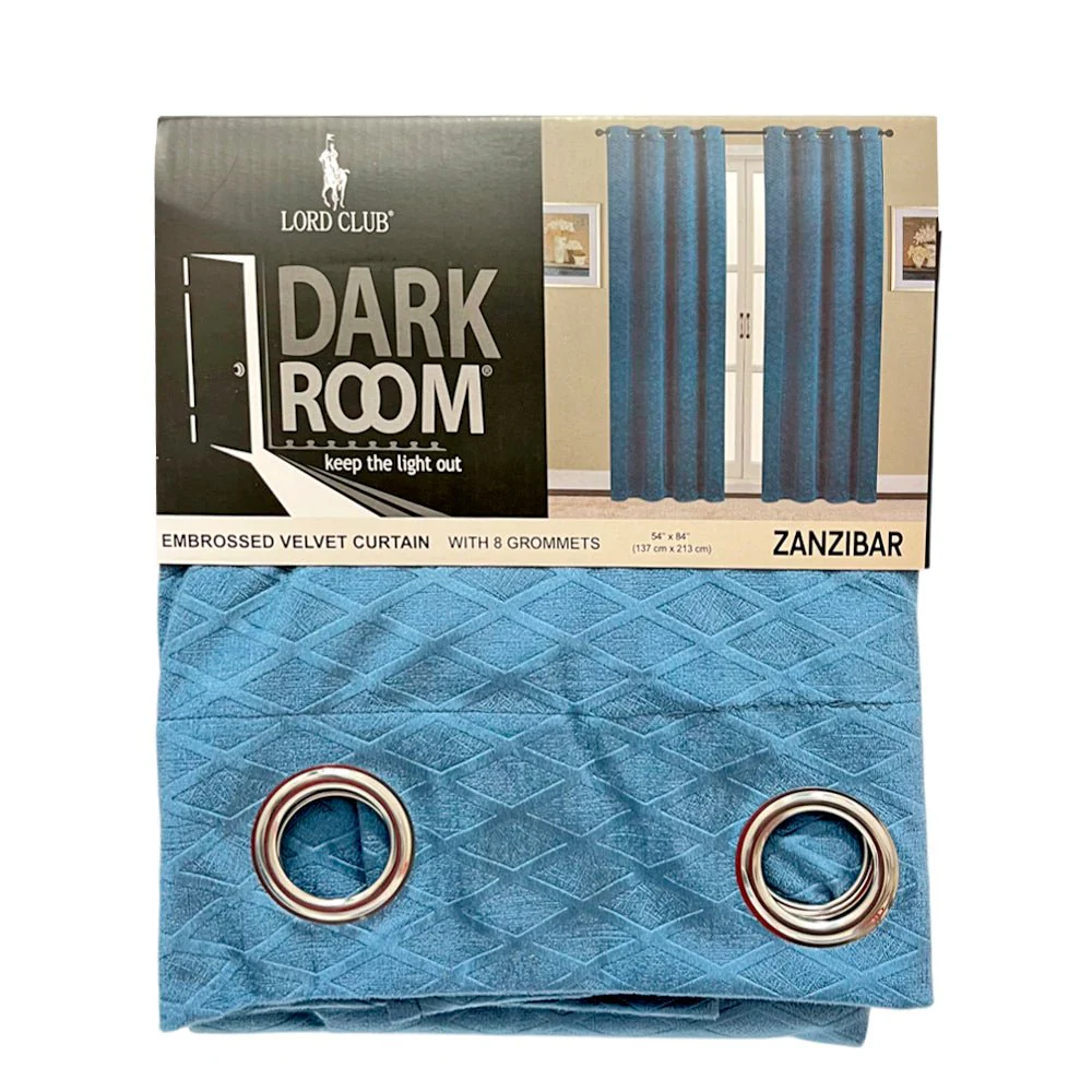 Cortina Zanzibar Lord Club / Dark Room con Aros – 54" x 84" - Image 7