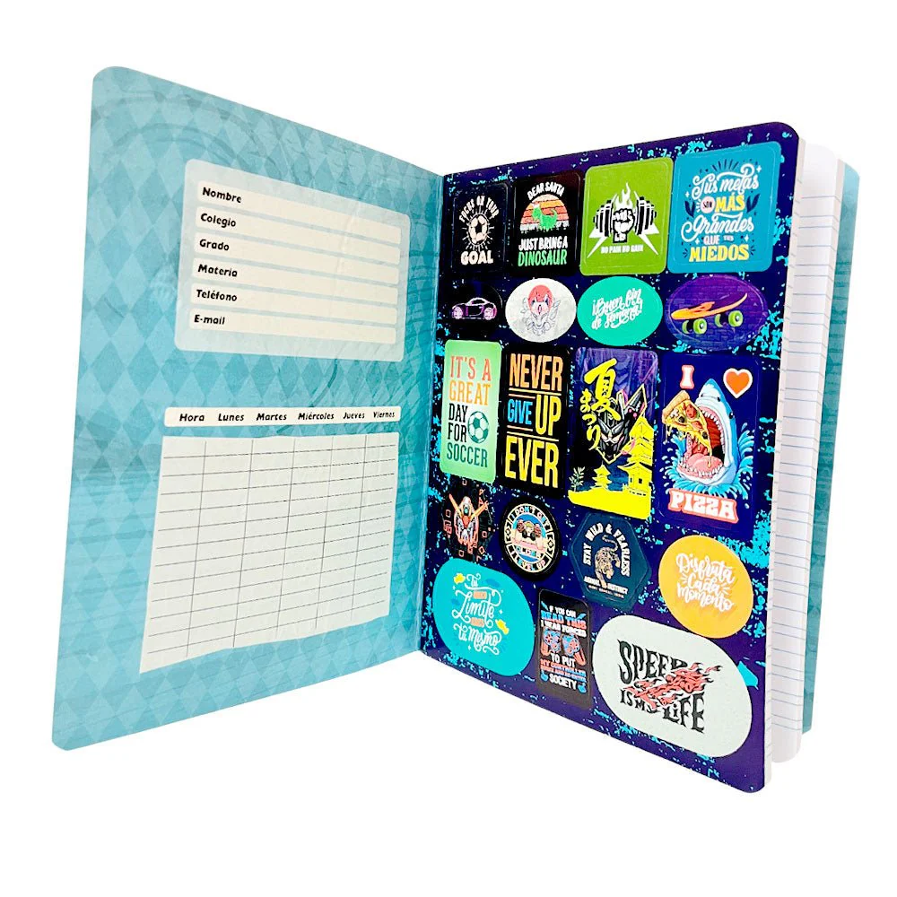 Cuaderno Cosido Grande Durable Para Niño / 200 Páginas / Doble Raya / Surtido - Image 3
