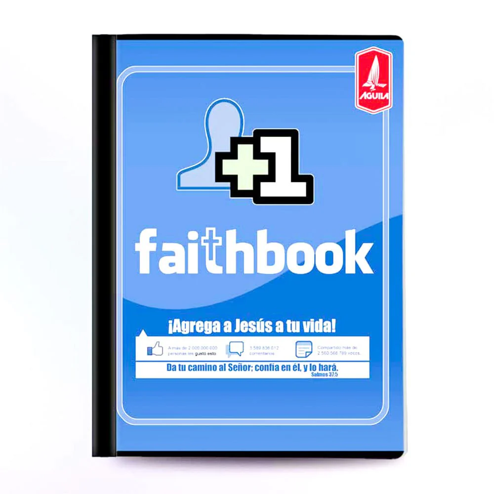Cuaderno Cosido Mediano Raya Ancha Águila Vida 5 Materias de 200 Páginas