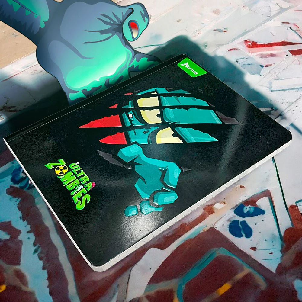 Cuaderno Cosido Norma Ultra Zombies de 200 Páginas / Raya Ancha / Surtido