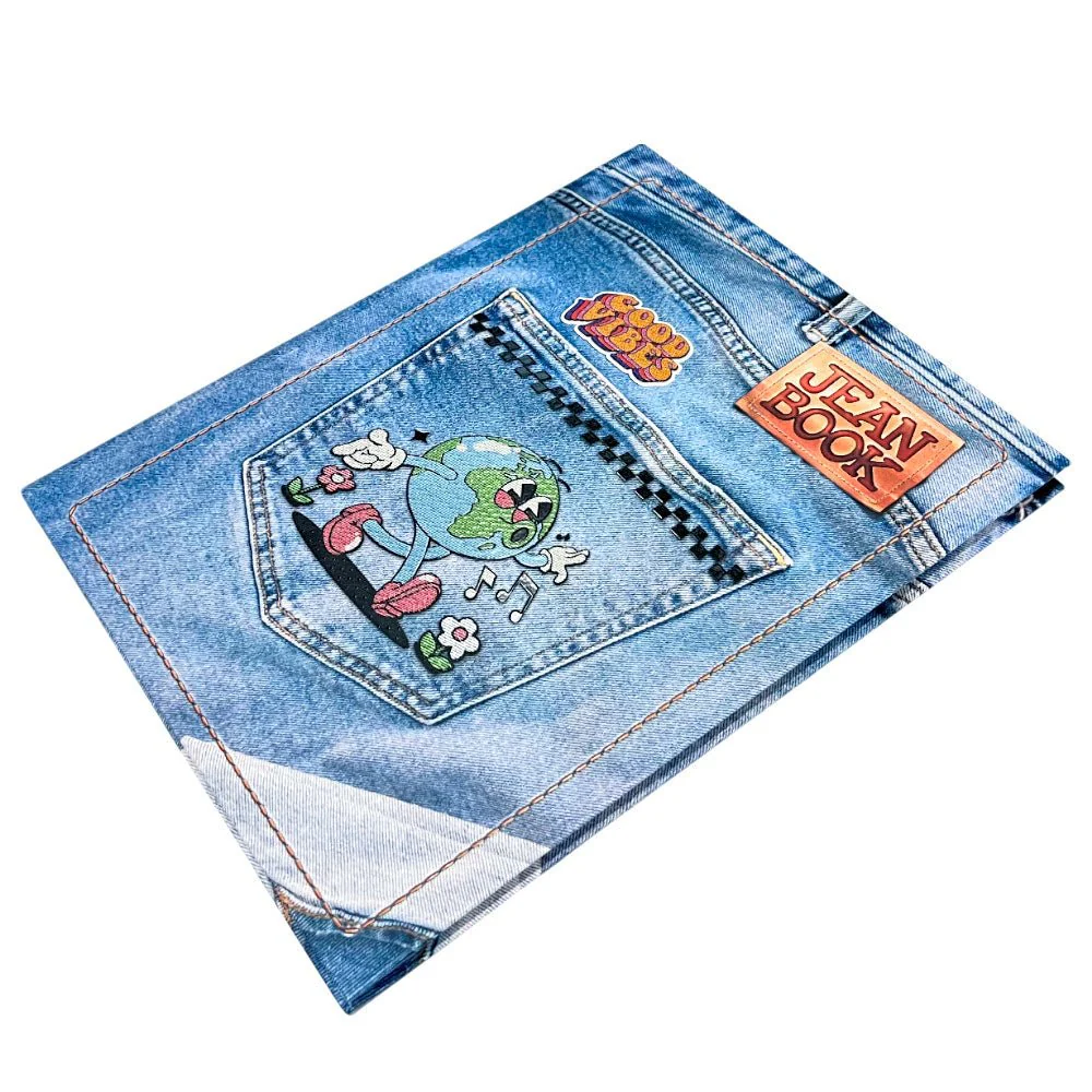 Cuaderno Grande Cosido Jean Book Raya Ancha de 200 Páginas - Image 7