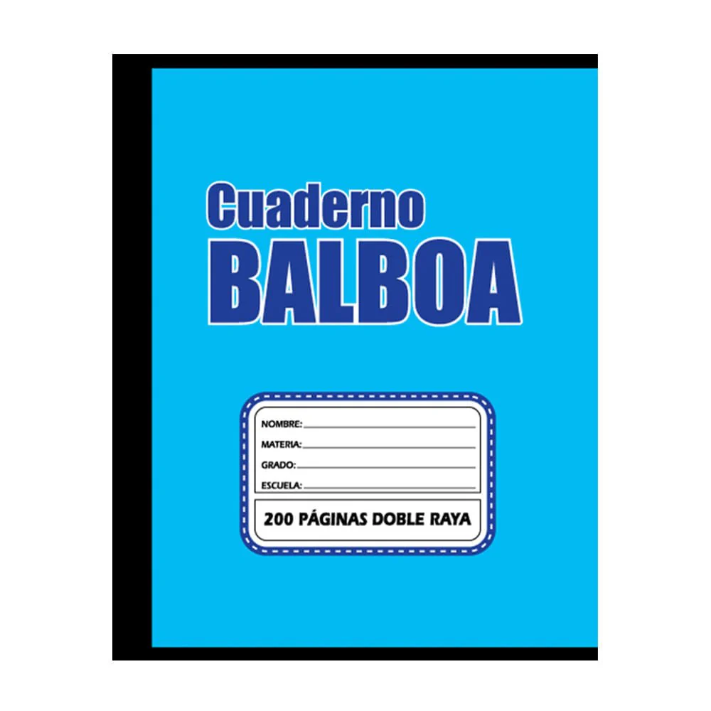 Cuaderno Grapado Balboa / Doble Raya / 200 Páginas - Surtido
