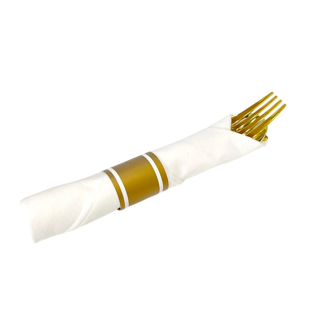 Cubierto Plástico 48 Piezas Home Elegance - Gold - Image 3