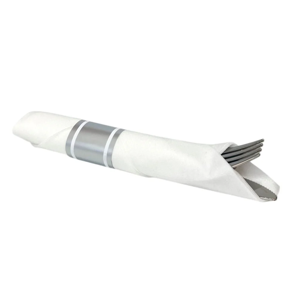 Cubierto Plástico 48 Piezas Home Elegance - Silver - Image 3