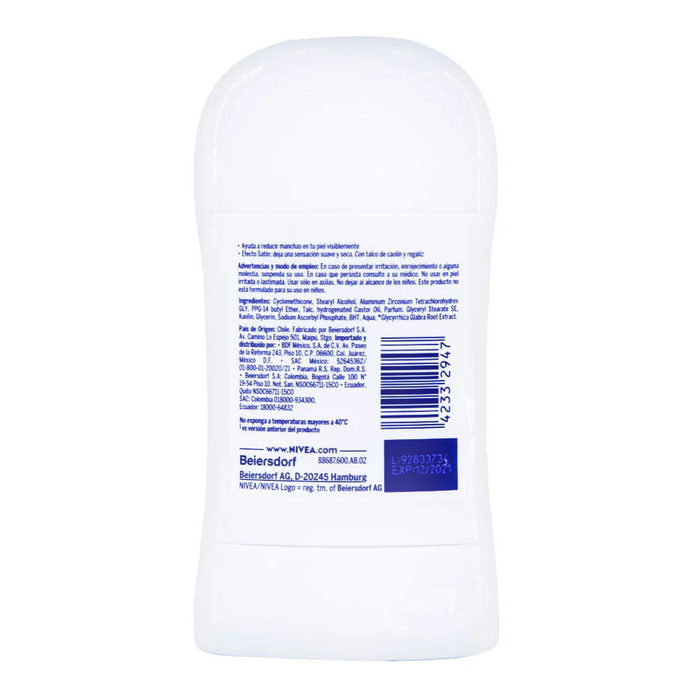 Desodorante Nivea Aclarado Efecto Satín 50 g - Image 2