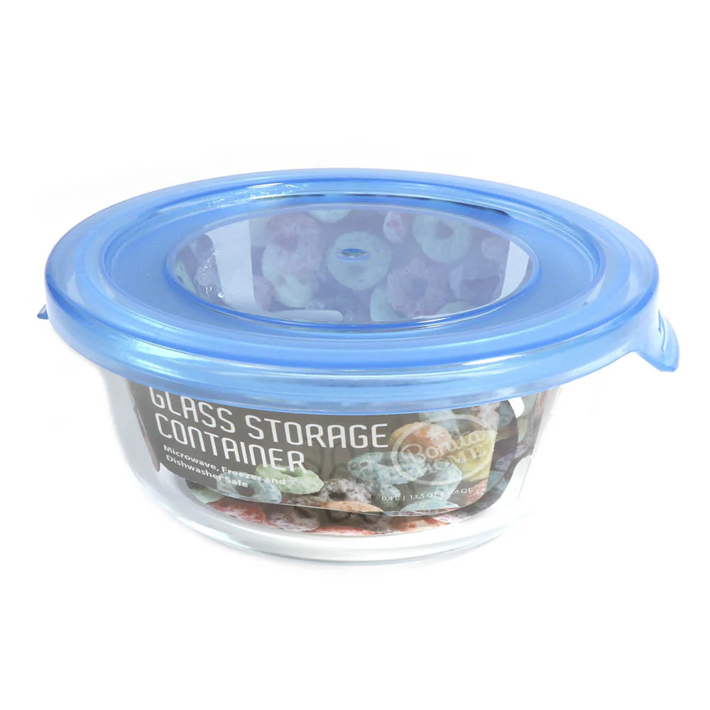 Envase de Vidrio Bonita Home Con Tapa Redonda 13.5 oz