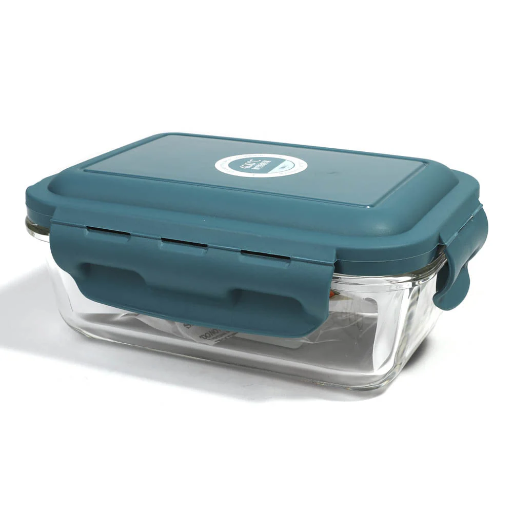 Envase de Vidrio Home Elegance Con Tapa Rectangular 550 ml - Surtido