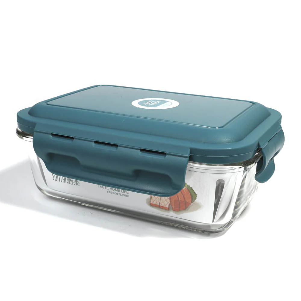 Envase de Vidrio Home Elegance Con Tapa Rectangular 830 ml - Surtido