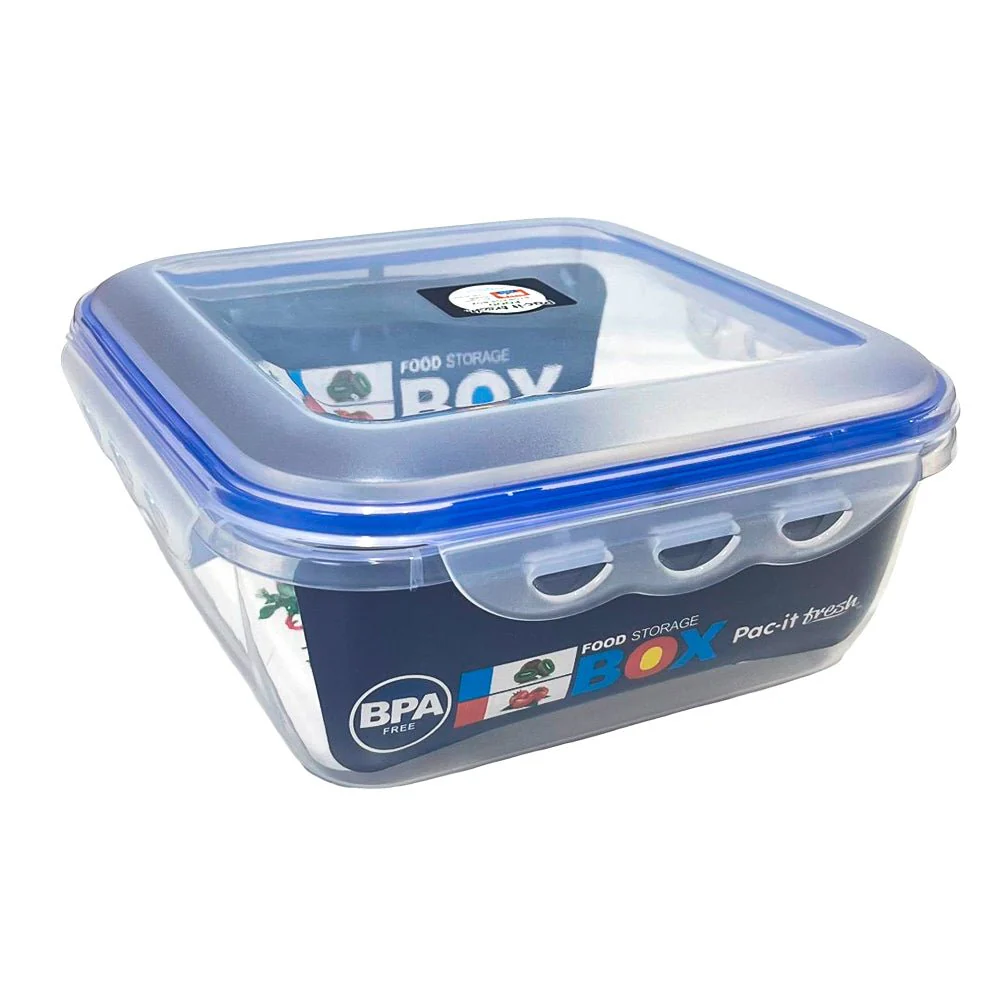 Envase Plástico Pac-It Fresh / Cuadrado / 2800 ml