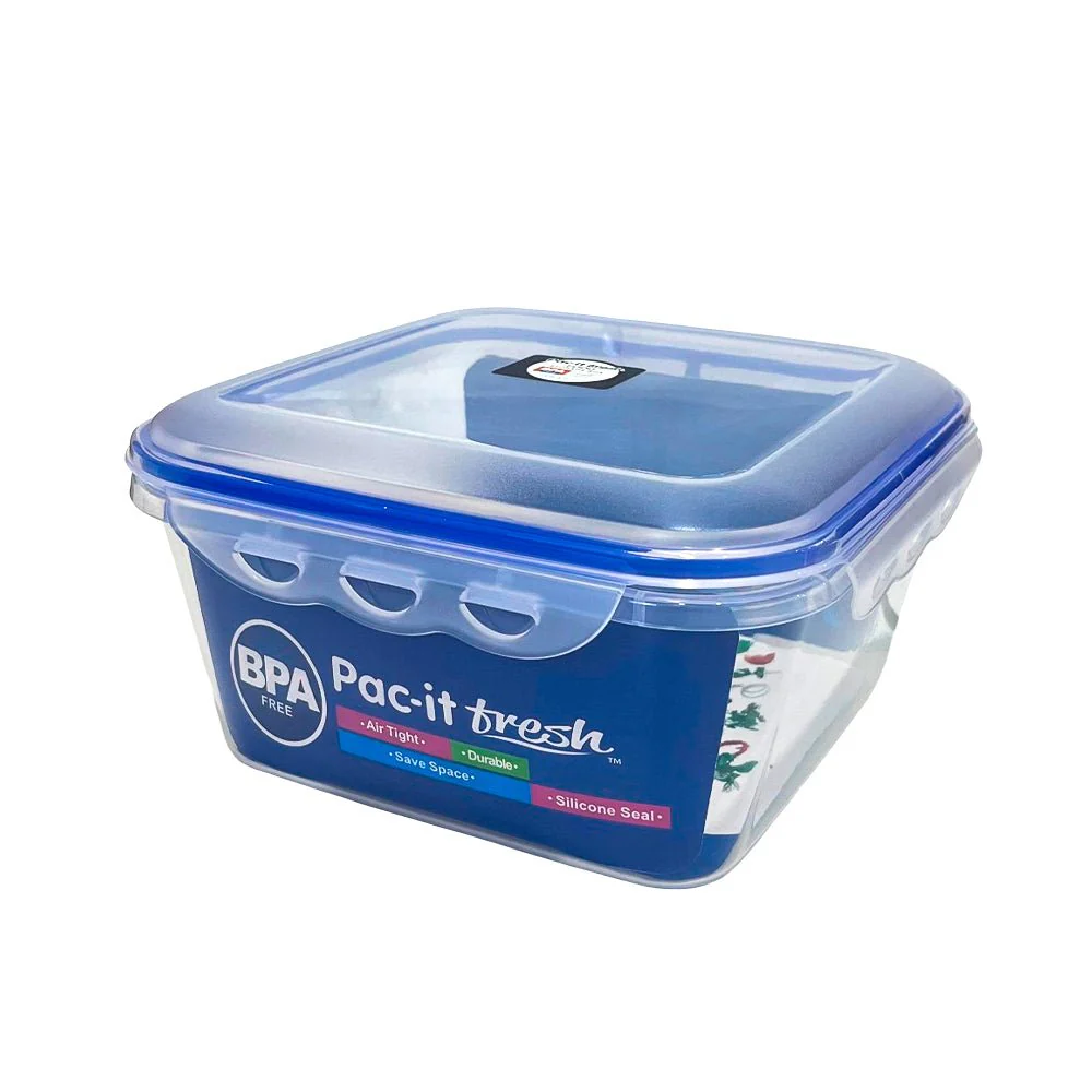 Envase Plástico Pac-It Fresh / Cuadrado / 4000 ml
